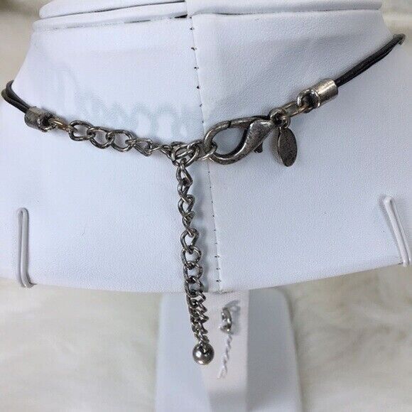 Chico’s Necklace Funky Geometric Mixed Metal Hammered Articulated Statement - Picture 7 of 9